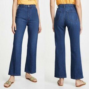 NWT Reformation Women's Sz 31 Willow Indio Dark Blue High Rise Relaxed Jeans